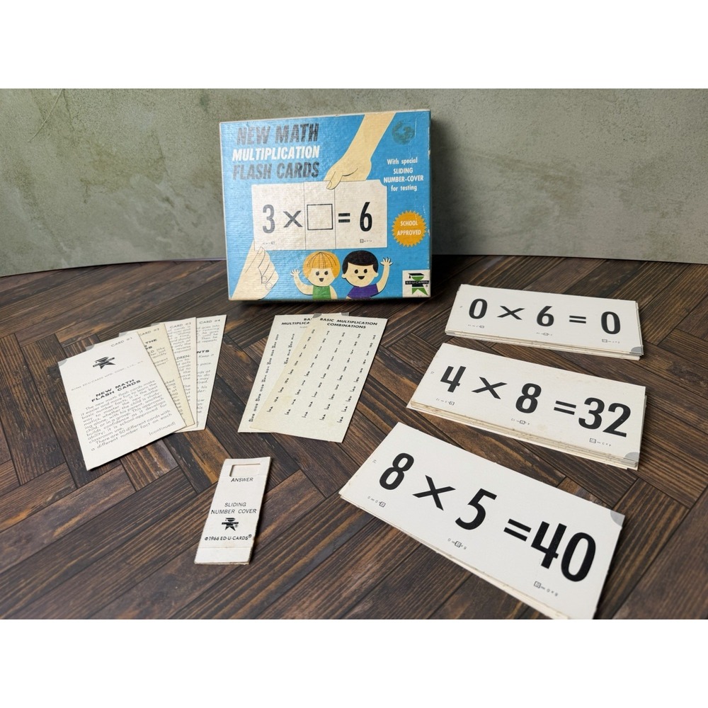 Ed-U-Cards Math Multiplication Flash Cards - Complete Vintage 1966 - Picture 3 of 4